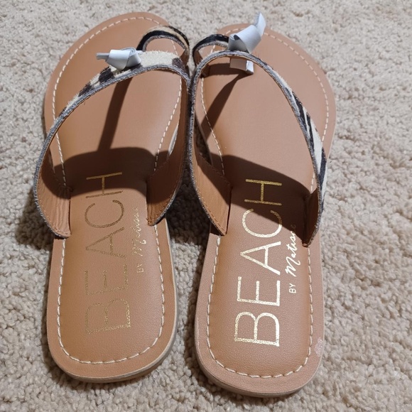 BEACH by MATISSE NEW Calf-Hair Toe Ring Sandals - Picture 6 of 8